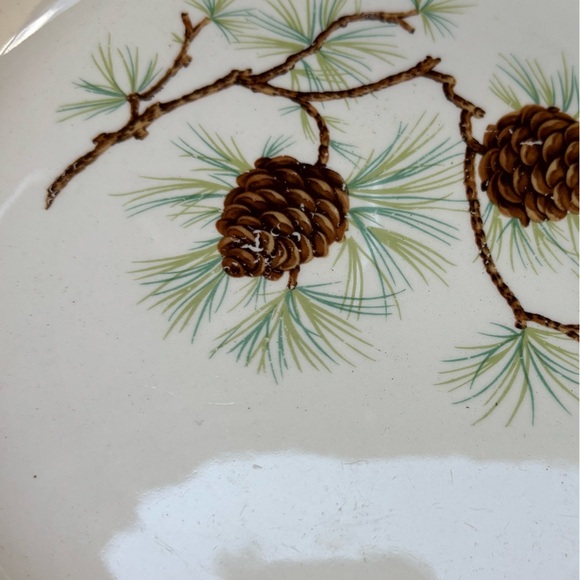 6 Pieces French Saxon China Pine Cone Pattern - Picture 11 of 11